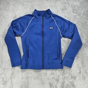 Patagonia‎ Girls PolyCycle Fleece Track Jacket Blue Size L 12 REG STY65805 EUC